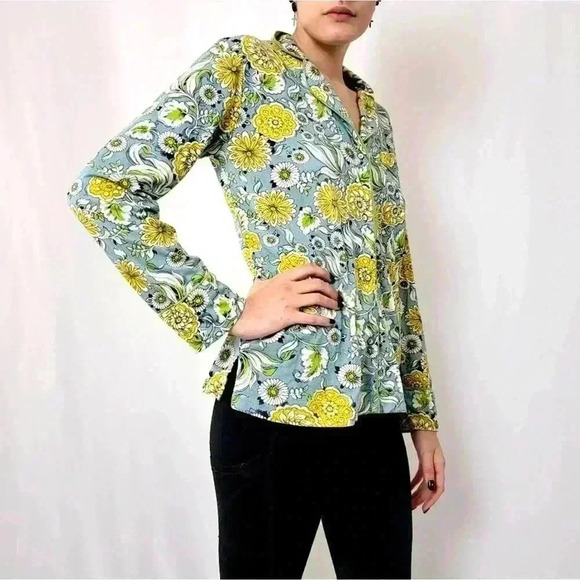 NWT Anthropologie Oversized 70s Floral Paisley Button Down - XS - Picture 6 of 7
